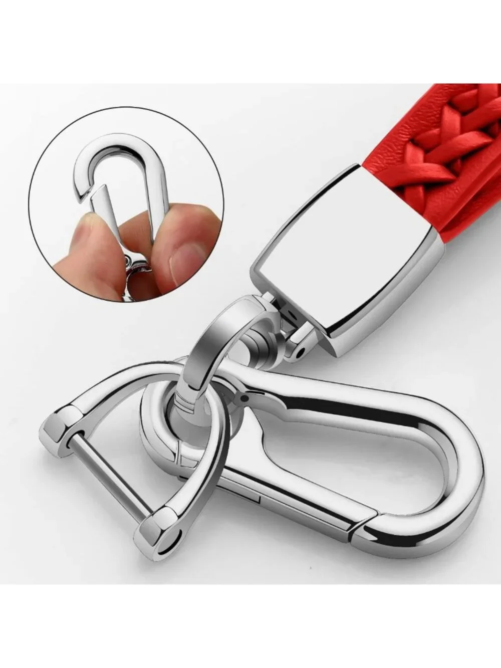 Stylish Red Key Fob Cover with Keychain for 2019-2025 Rav4, Highlander, Camry